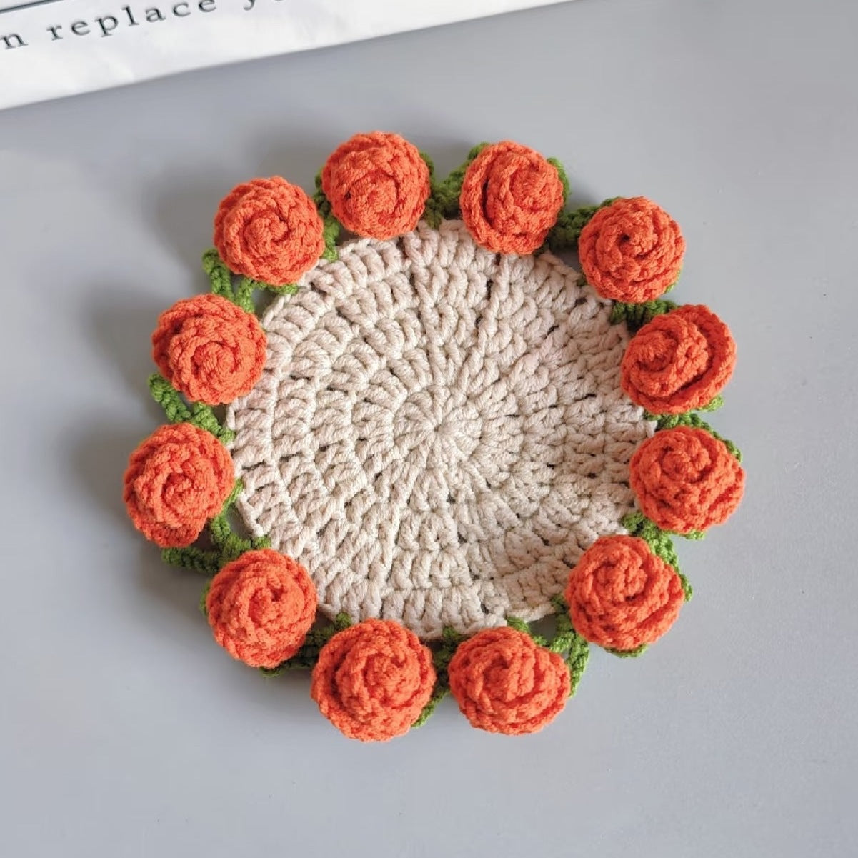 Verwandelbare Blume gehäkeltes Untersetzer